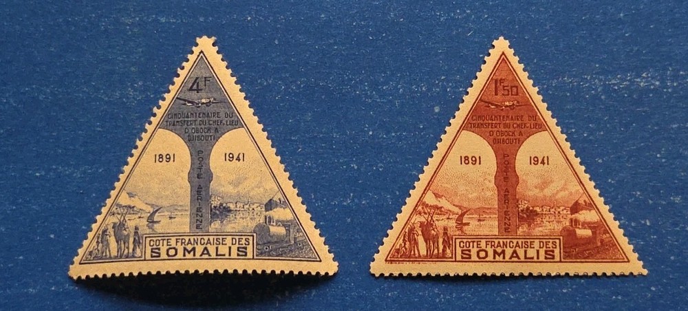 Somali Coast Stamps, Scott C7A-C7B Complete Set MNH
