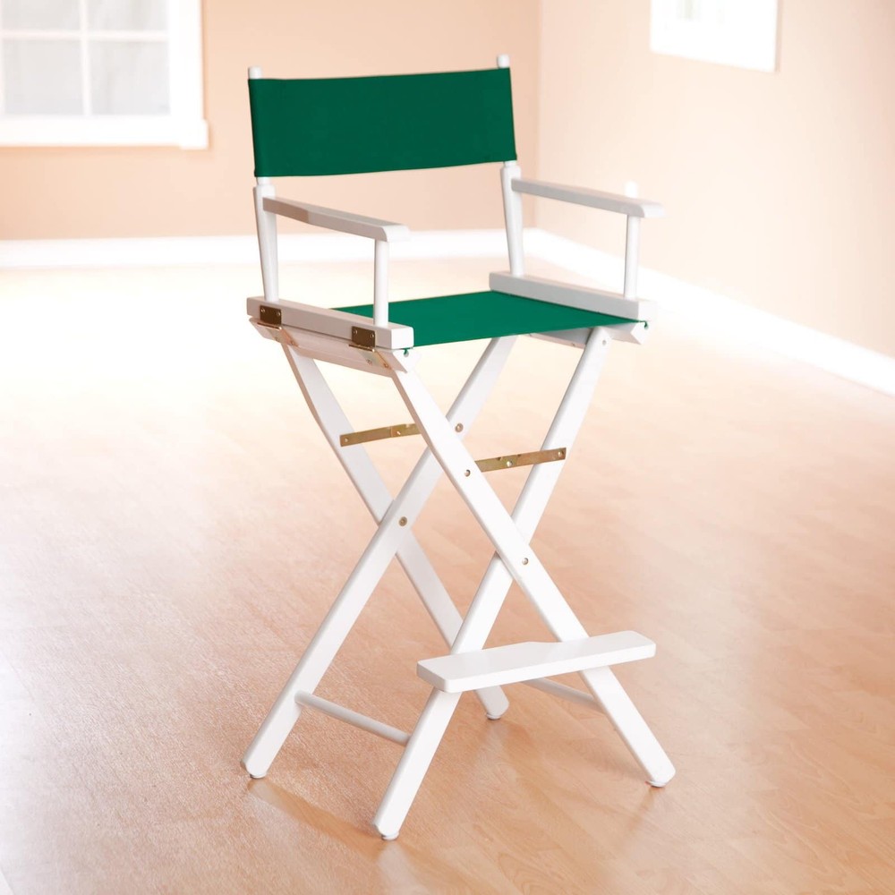 18" Director's Chair Black Frame-Tangerine Canvas