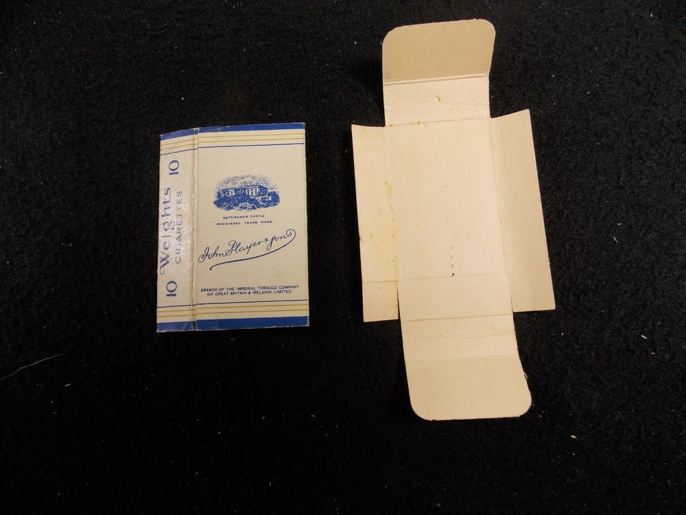 T4 Vintage Players Weights Empty Cigarette Packet Box