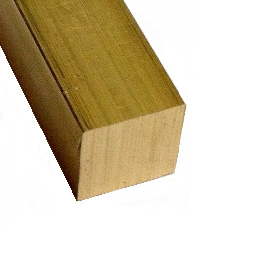 2" X 2" X 6" 360 BRASS SOLID BLANK SQUARE FLAT PLATE
