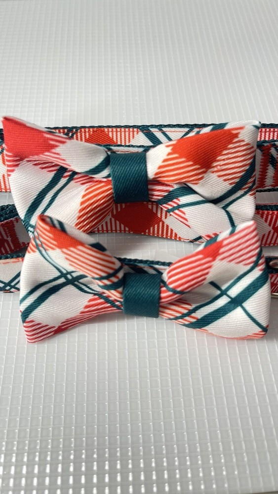 Merry & Bright MB Green plaid Collar (X-Large )