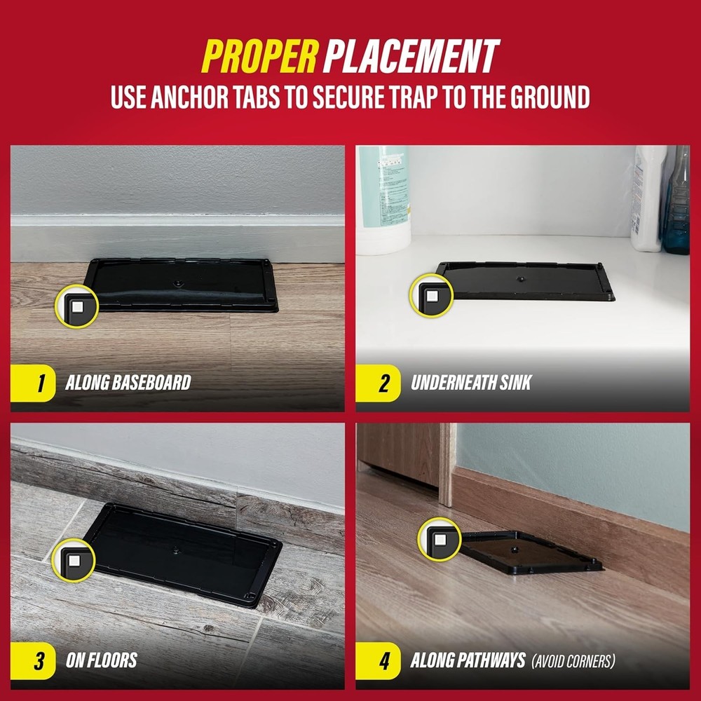 2 Heavy Duty Adhesive Traps for Indoor Pest Control - Safe & Effective Solution
