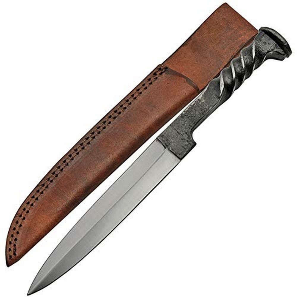 Rite Edge Fixed Blade Knife Made From Railroad Spike Blade TwistedHandle HS-4415