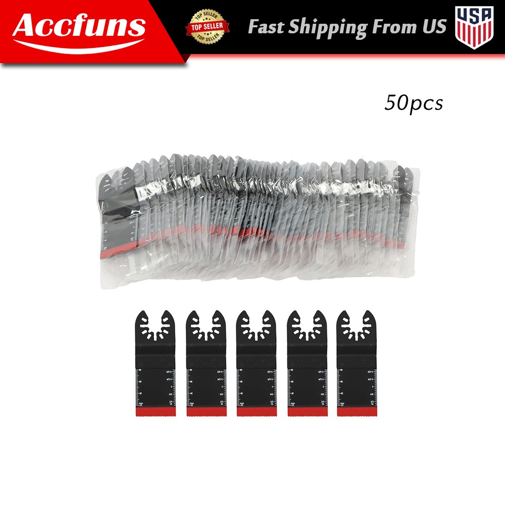 50 Pack Bi-Metal Oscillating 34MM Multitool Blades