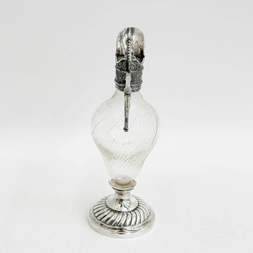 WMF Germany Silverplate Mounted Glass Ewer c1900