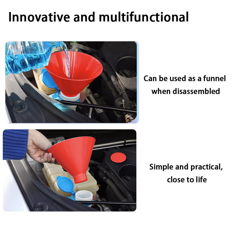 1Pc Magical Car Windshield Ice Snow Remover Scraper Tool Round Funnel Cone Red