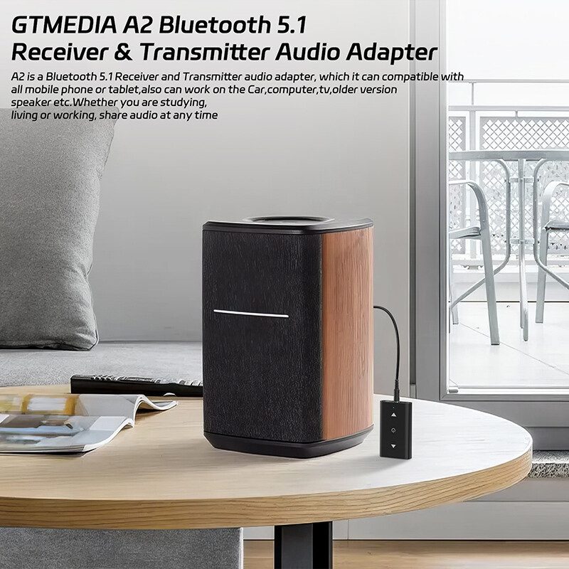 2in1 USB Wireless Bluetooth 5.1 Transmitter Receiver for Music Audio Aux Adapter