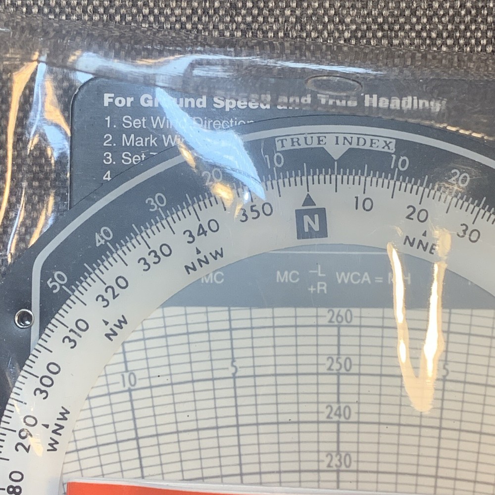 ASA Air Classics L E6-B Flight Computer Instructions & Clear Plastic Sleeve