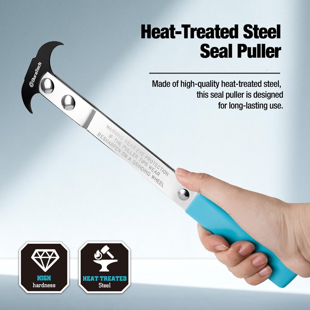 DURATECH Seal Puller Tool Seal Removal Tool Blackened Head & Chrome-Plated Shaft