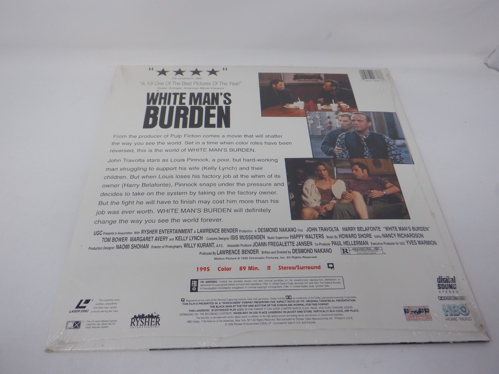 Laserdisc - White Man's Burden Widescreen - New Sealed, Excellent Condition