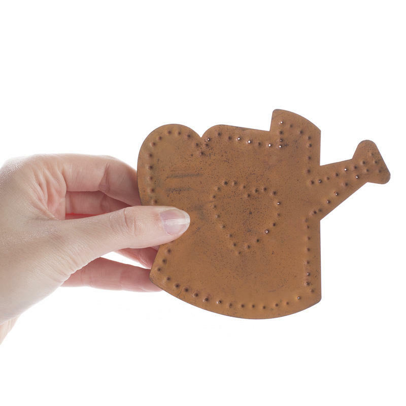 24 Embossed Rusty Tin Watering Can Craft Cutouts