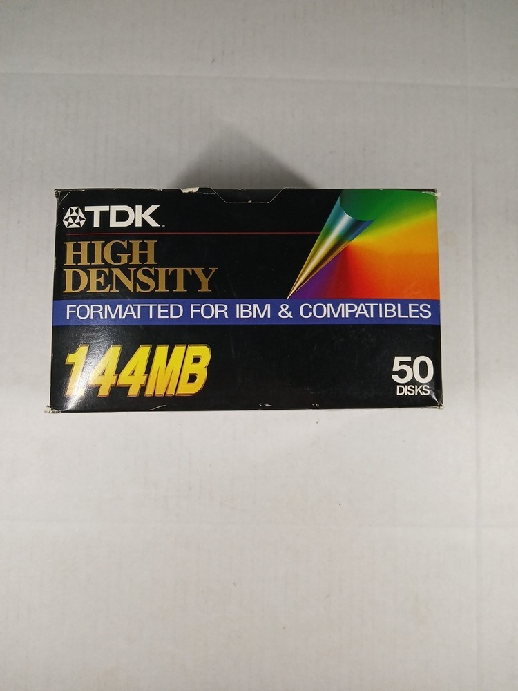 TDK Double Side High Density IBM Formatted 1.44MB 49 Count NOS Read