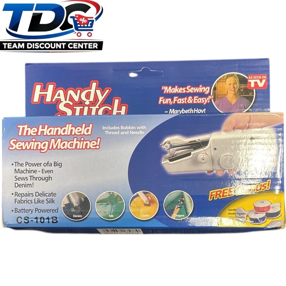 Hand Sewing Stitch Needlework Cordless Clothes Fabrics Electric Sewing Machine