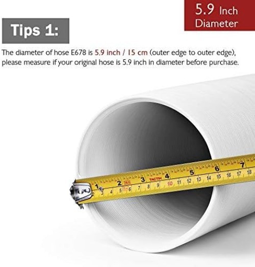 Extendable Air Conditioner Hose - 78" Length, 5.9" Diameter