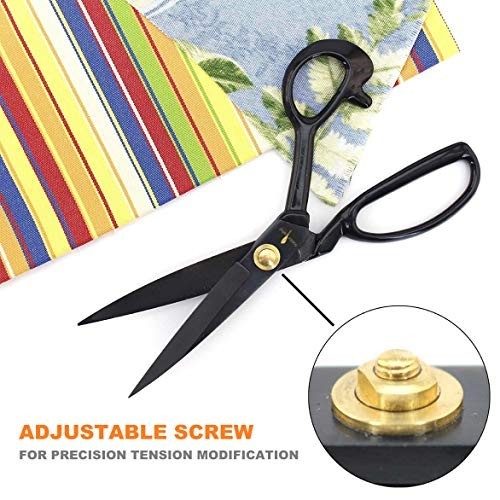8" Heavy Duty Tailor Scissors - Sharp Fabric & Leather Cutting Shears for Sewing
