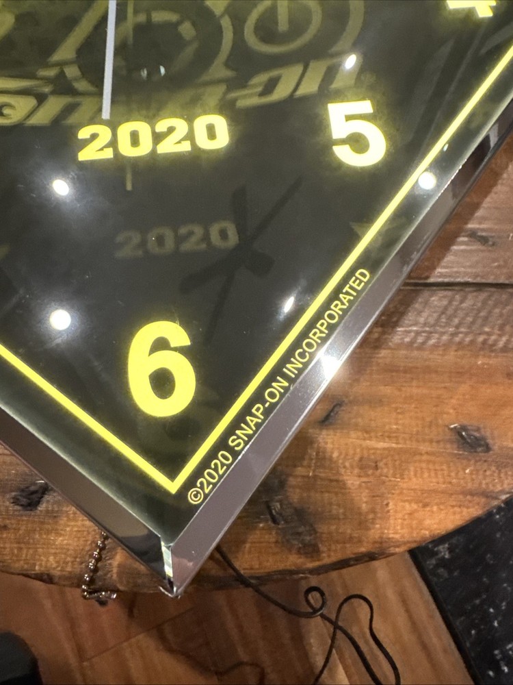 Snap-On Tools 22" LED Diamond Shaped Bubble Clock 100th Anniversary Edition New