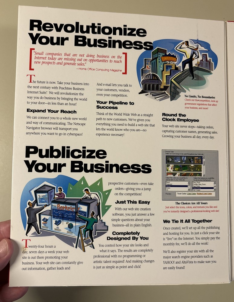 1996 PEACHTREE Business Internet Suite Software in Box