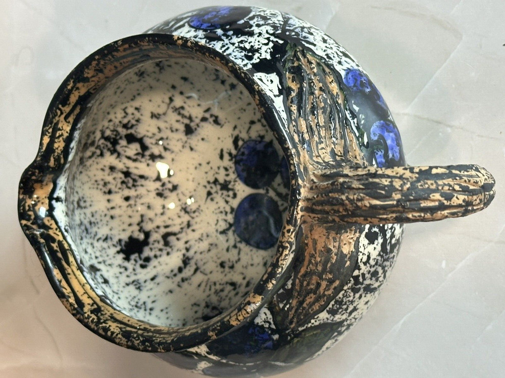 Art Pottery Small Pitcher/Creamer Signed Hand Painted