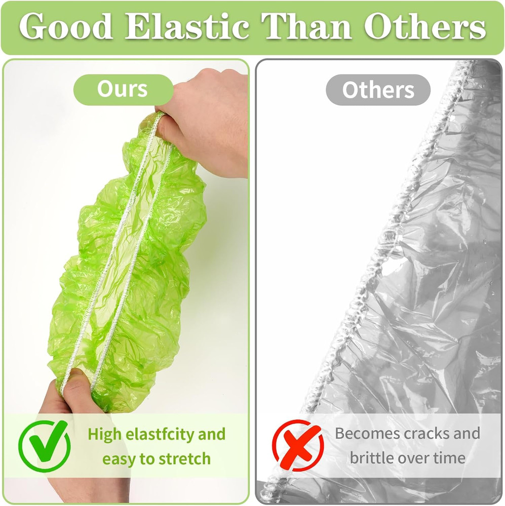 60 Pcs Bowl Covers for Bread Proofing, Plastic Shower Caps for Sourdough Bread,