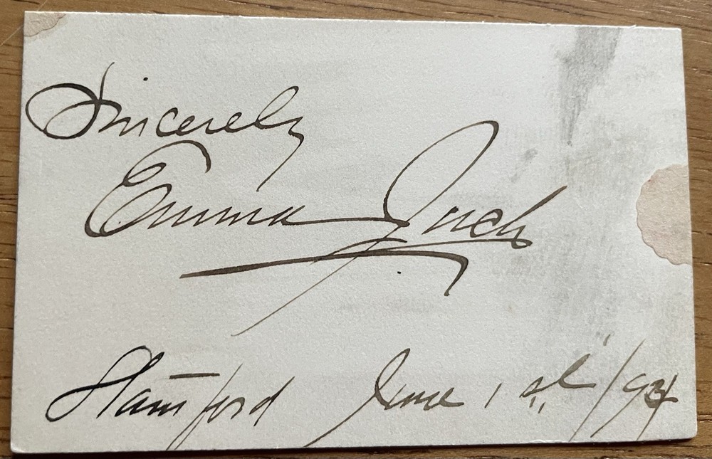 Austrian Soprano Emma Juch Autographed Photo