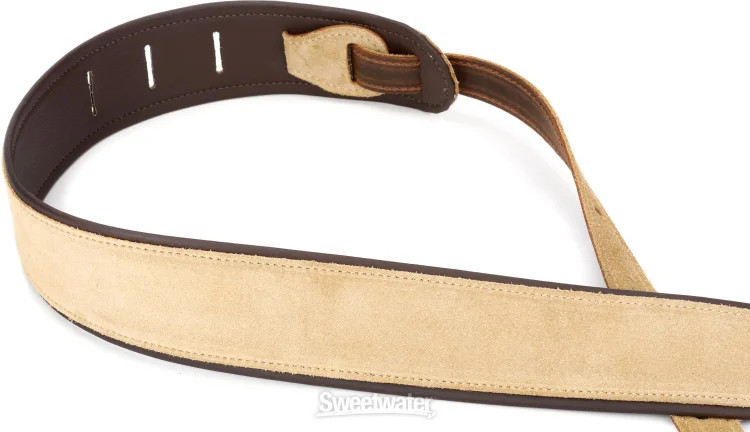 LM Products Premier Suede Guitar Strap - Tan