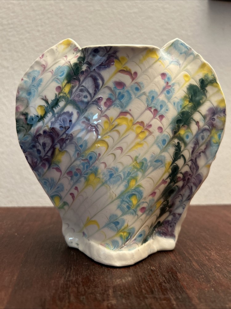 Studio Pottery Abstract  Vase Ceramic Signed Lucinda