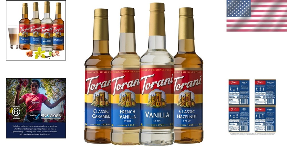Caramel, Vanilla, Hazelnut Syrup Combo