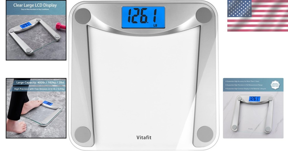 Durable Digital Weight Scale with Blue Backlit Display - Perfect for Home Use