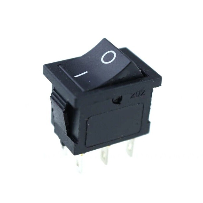 2x Black 6-Pin Rocker Switch Rectangular ON/OFF Panel Car/RV DC 12V AC 125V/250V