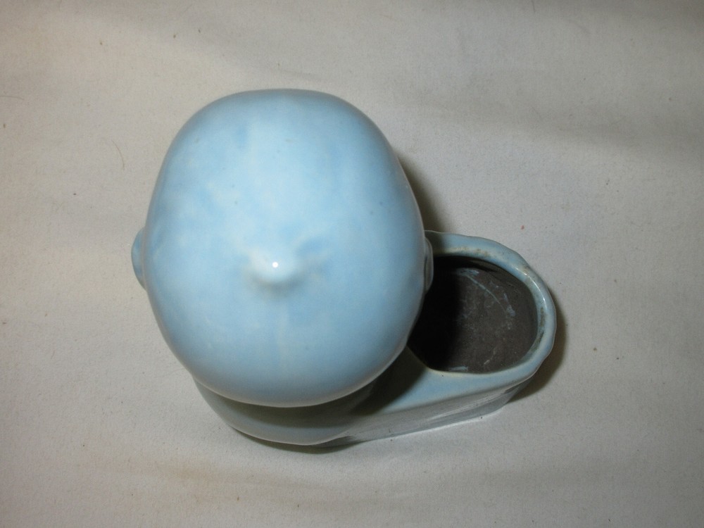 USA Kewpie Planter Baby Blue Ceramic (b13)