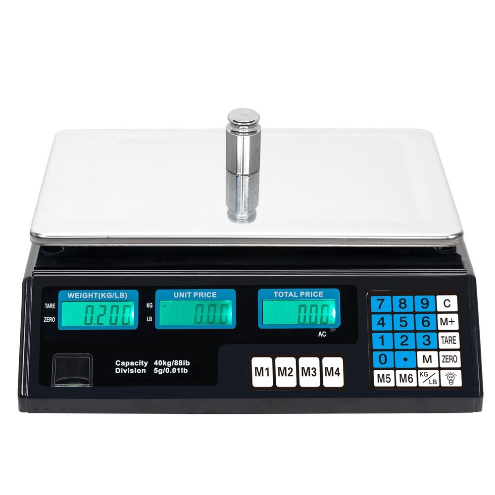 US 40kg/5g Digital Price LCD Computing Scale US Plug for Vegetable Food
