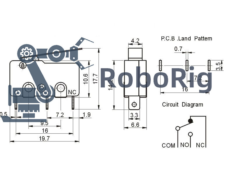 10pcs KW11-3Z 250V 5A 3 Pin Tact Switch Sensitive Microswitch Handle