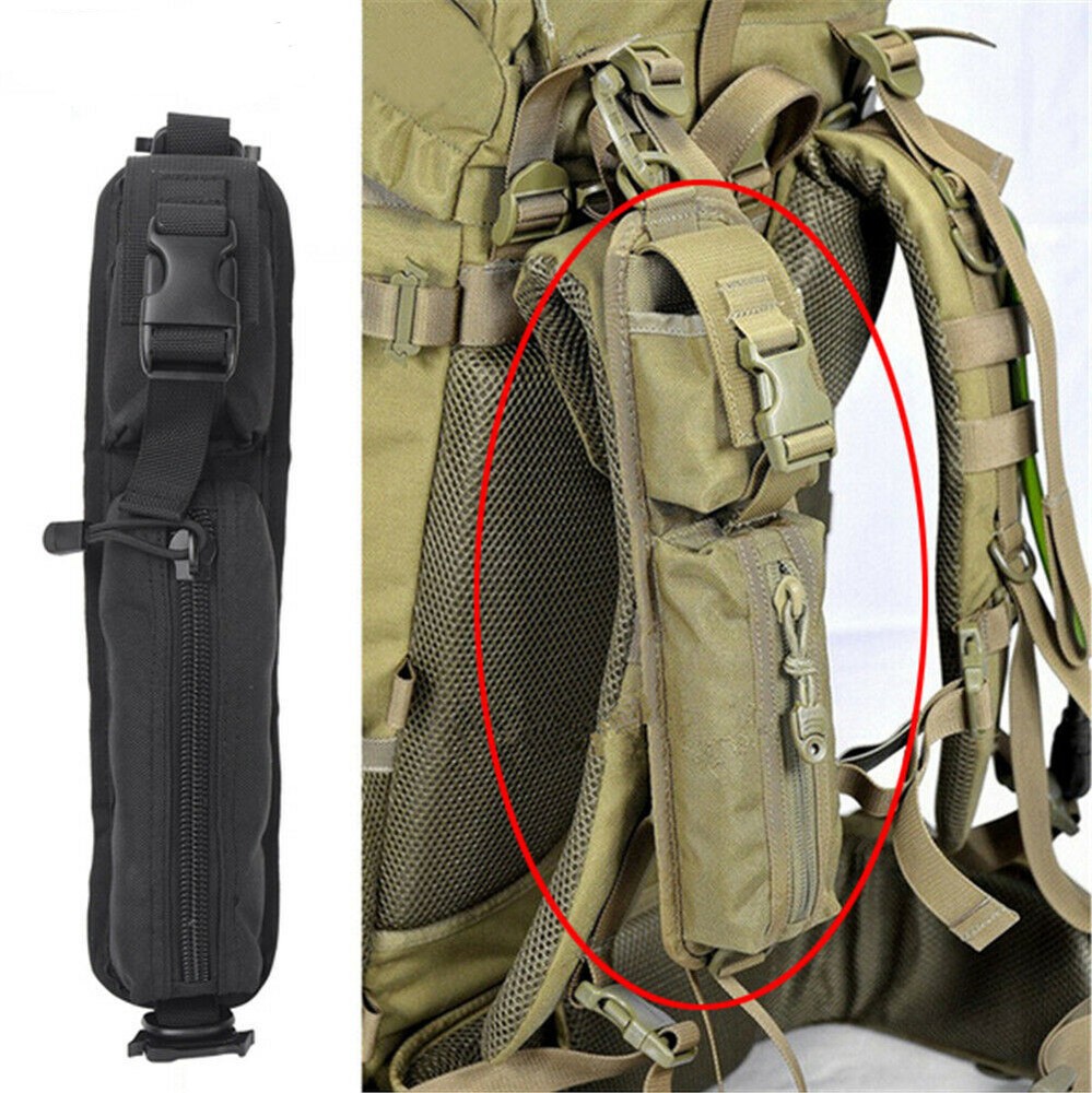 Tactical Molle Backpack Shoulder Strap Accessory Bag Phone Pouch Zipper Pack Bag