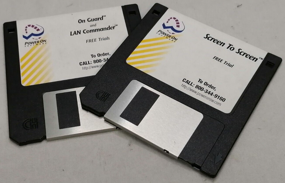 Vintage Power On Software Free Trial Floppy Disks