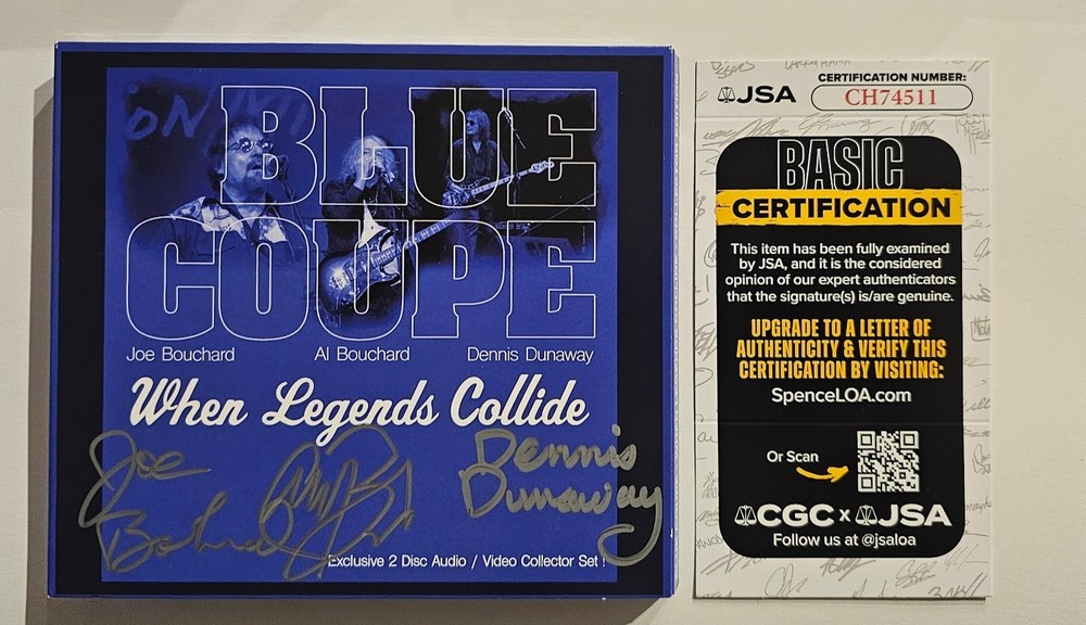 Blue Coupe signed Autographed When Legends Collide CD JSA COA
