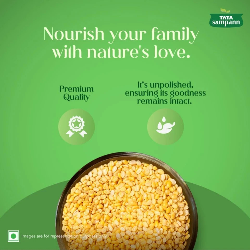Tata Sampann Unpolished Moong Dal (Split) 500g