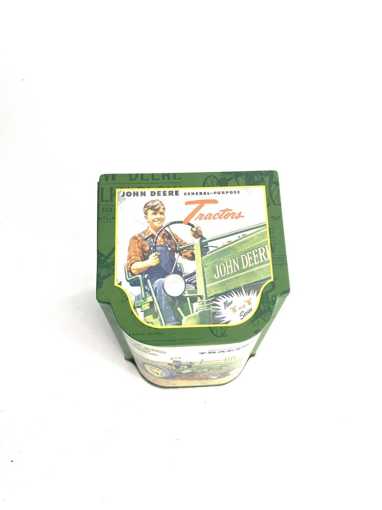 John Deere Collectible Tin Container Hinged Lid