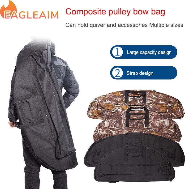 115cm/95cm Archery Compound Bow Case Holder Soft Carry Bow Bag Case Pocket