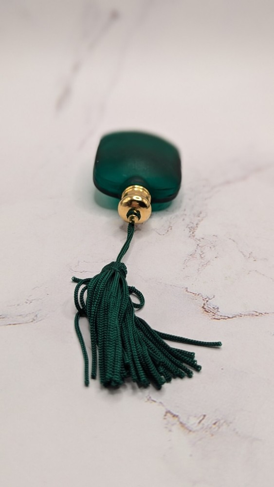 Emerald Green Decorative Bottle And Beaded Hanging Bird