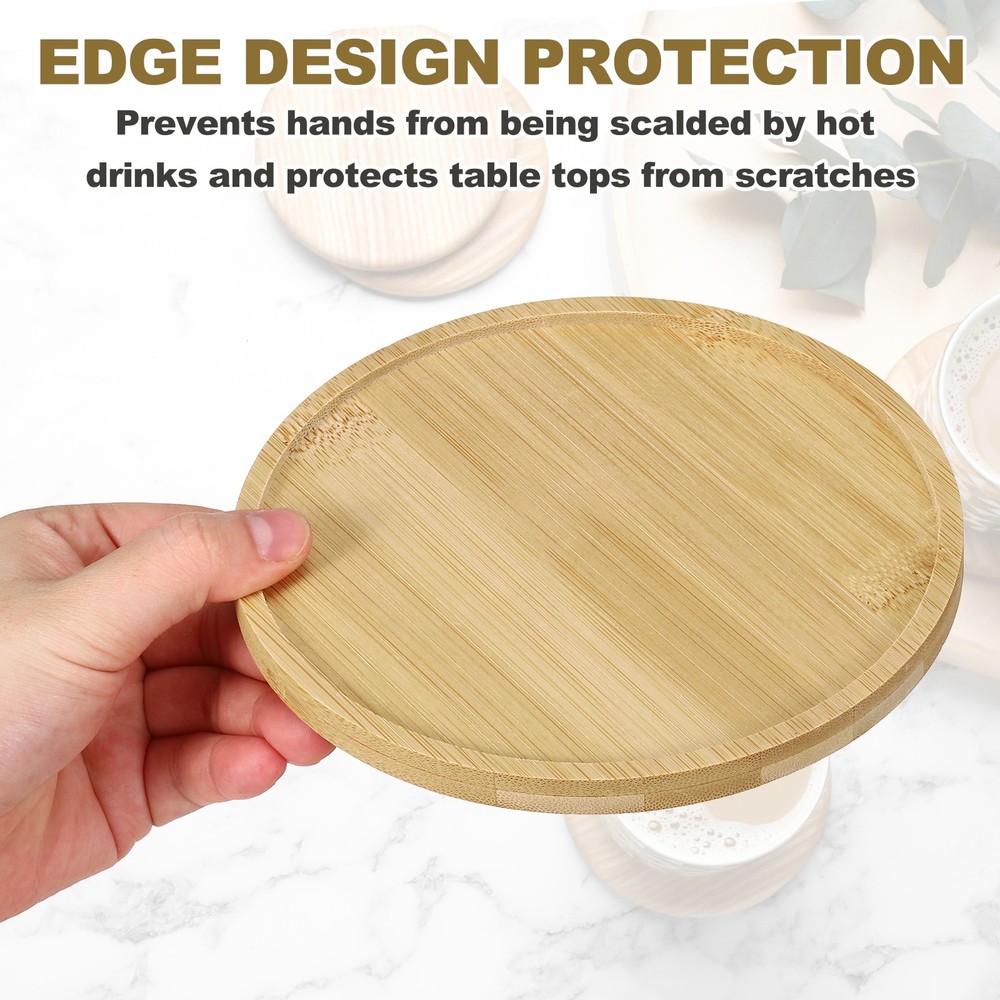 Wooden coasters 2pcs 155x155x10mm for coffee/cups