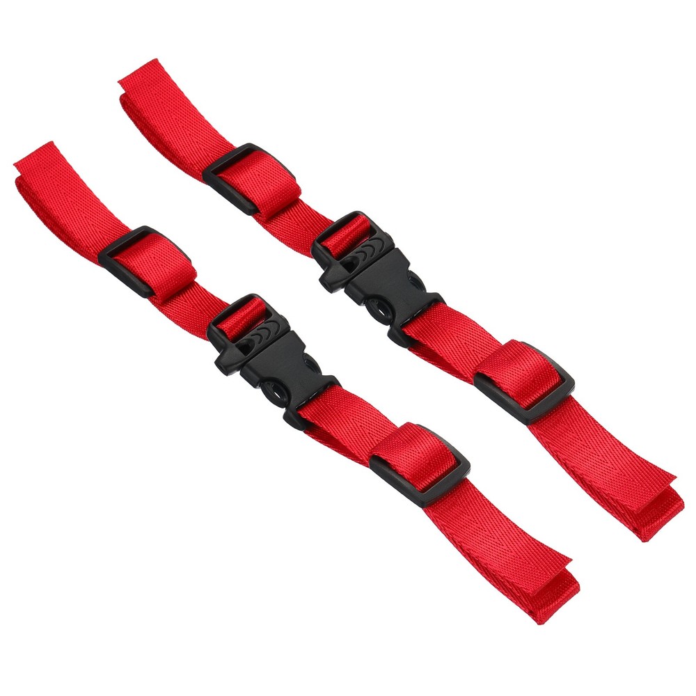 Backpack Belt Strap, 2 Pcs Adjustable Strap with Quick-Release Buckle, Red