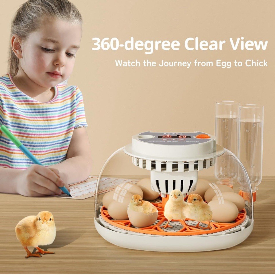 Egg Incubator with Automatic Egg Turning and Humidity Control and Temperature Co