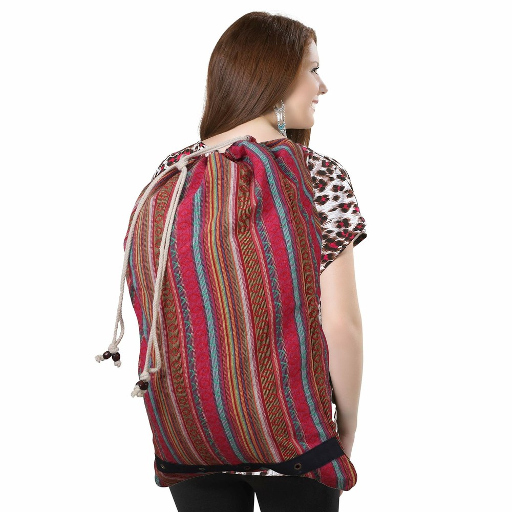Large Spacious 23”X35” Drawstring Heavy Duty Laundry Duffle Bag /Shoulder Strap