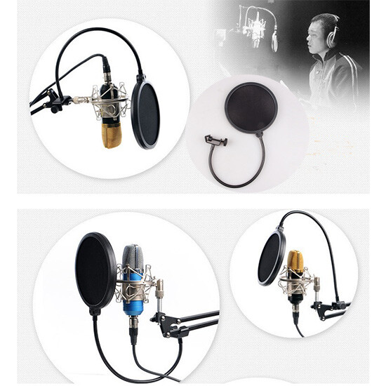 1pc Double Layer Studio Microphone Wind Screen Mask Filter Equipment