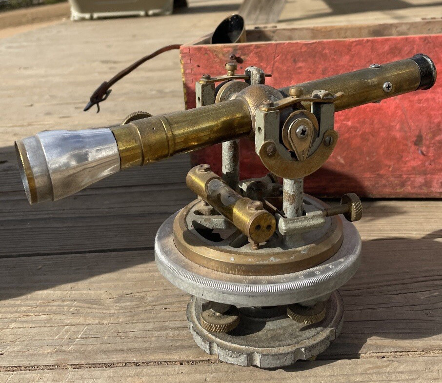 Antique Bostrom-Brady Model 5 Transit Level & Box