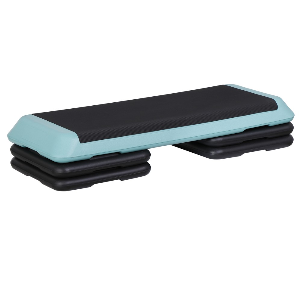 43" Training Exercise Aerobic Stepper Step Platform Workout w/Risers 4"- 6"- 8"