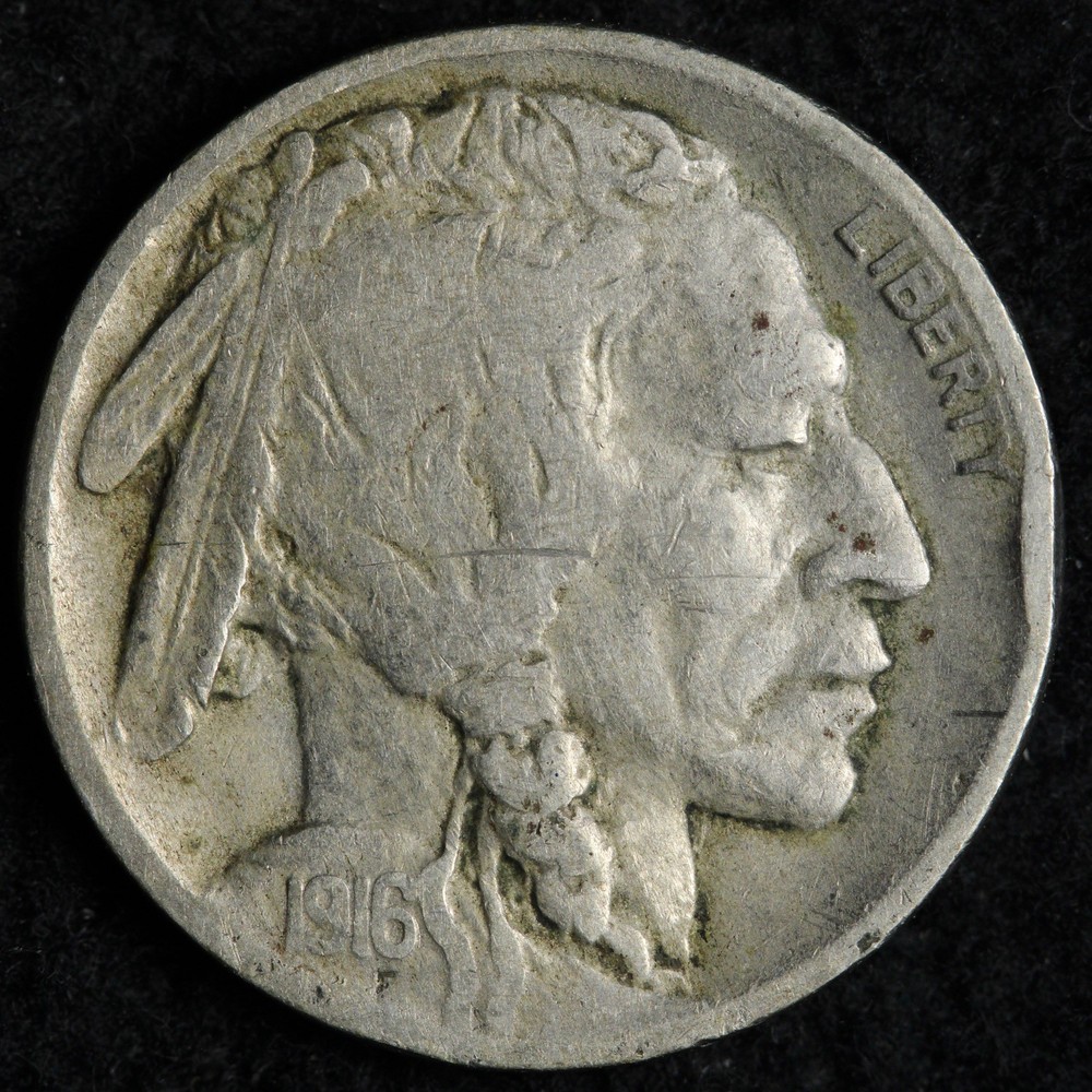 1916-D Buffalo Nickel VF E204 STRA