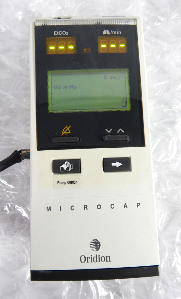 ORIDION MICROCAP HANDHELD CAPNOGRAPH S/N 483