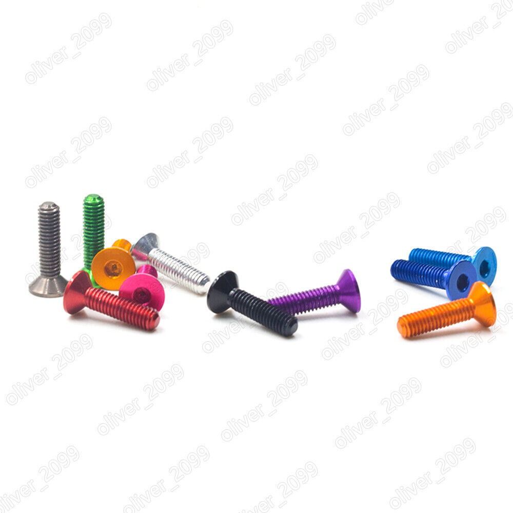 Colorful Aluminum 7075 Hex Socket Countersunk Flat Head Screws M3 M4
