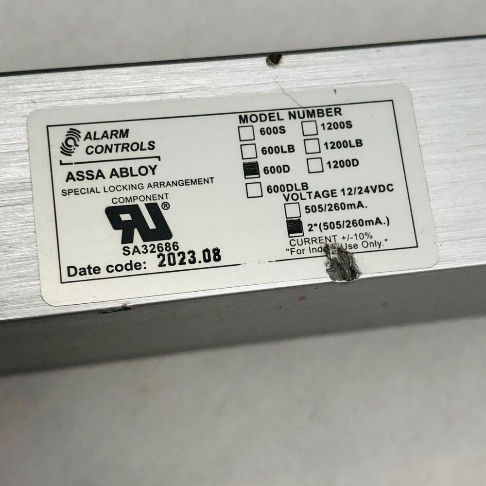 ALARM CONTROLS DOUBLE DOORS ELECTROMAGNETIC LOCK 600D